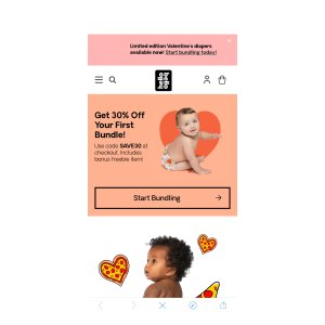 $0 Premium Baby Diaper Bundle - Diapers, Wipes + Extras | Hello Bello Get 30% Off Your First Bundle!
Use code SAVE30 at checkout. Includes bonus freebie item!