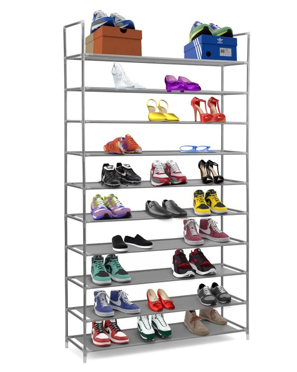 Halter 10 Tier Stackable Shoe Rack Storage Shelves