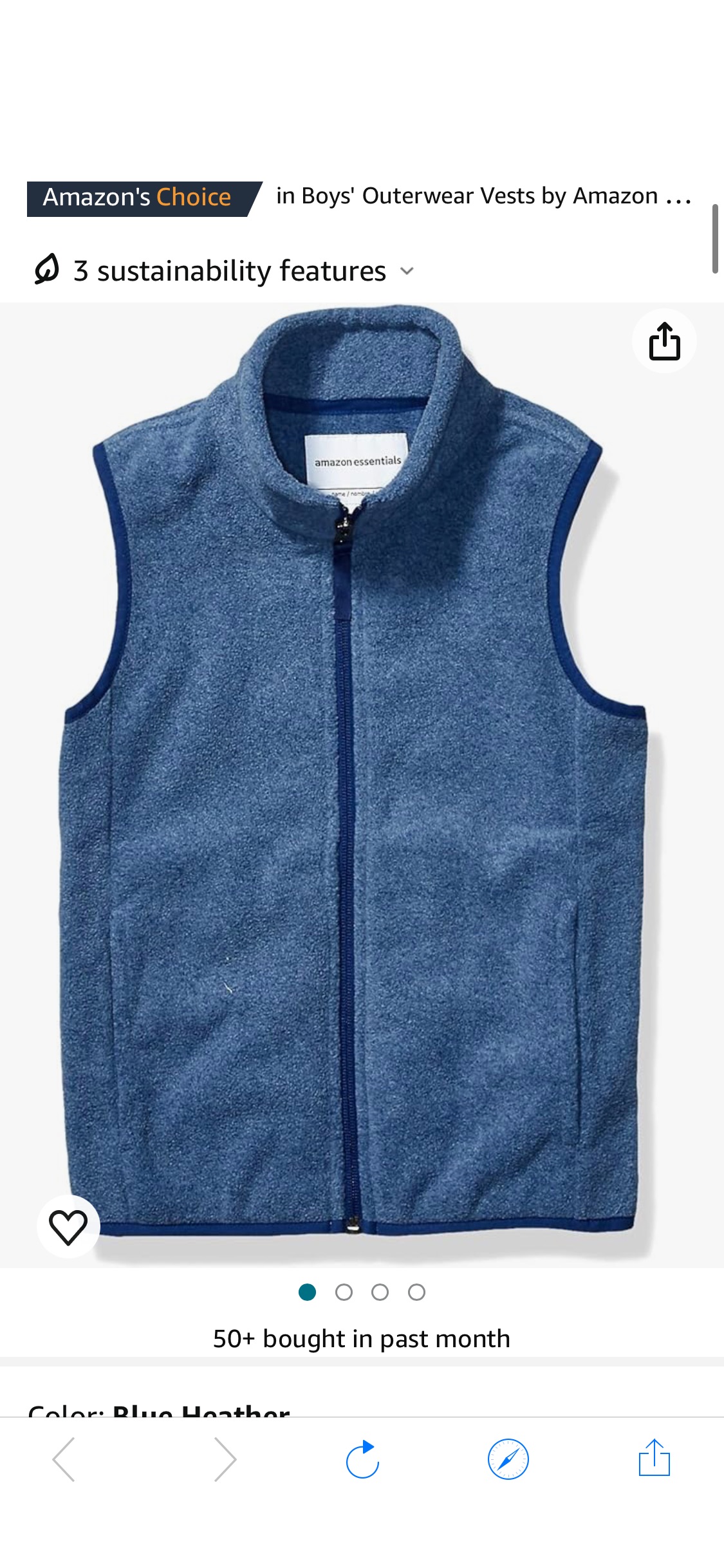 Amazon.com: Amazon Essentials Boys' Polar Fleece Vest, Navy, Medium : Clothing, Shoes & Jewelry各色可选