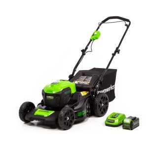 Greenworks 40V 20" Brushless Push Lawn Mower with 4.0 Ah Battery & Quick Charger