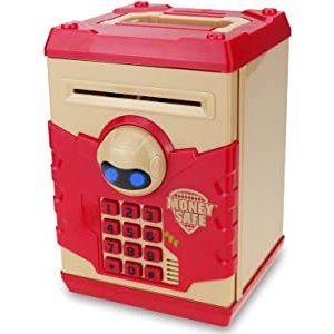 SAOJAY 保险箱造型儿童电子存钱罐，红色