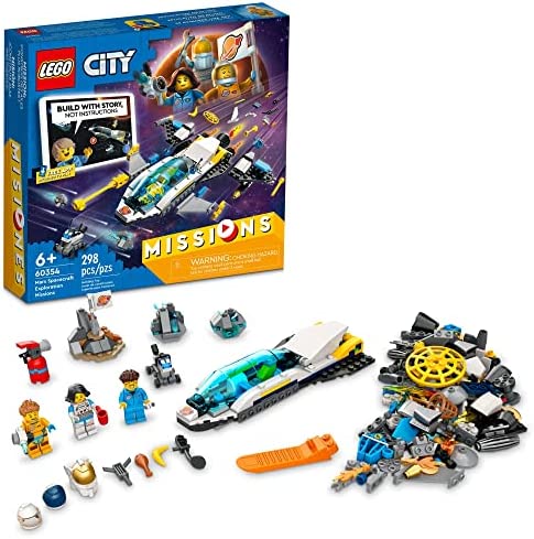 LEGO City Mars Spacecraft Exploration Missions 60354 Interactive Digital Building Toy Set - with Astronaut Minifigures and Spaceship, Traverse The Stars, Great Gift for Kids, Boys, and Girls Ages 6+ : Toys & Games