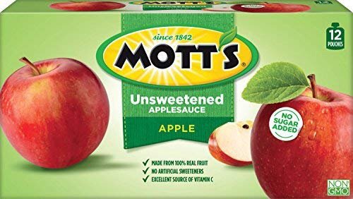 Unsweetened Applesauce, 3.2 oz pouches, 12 count