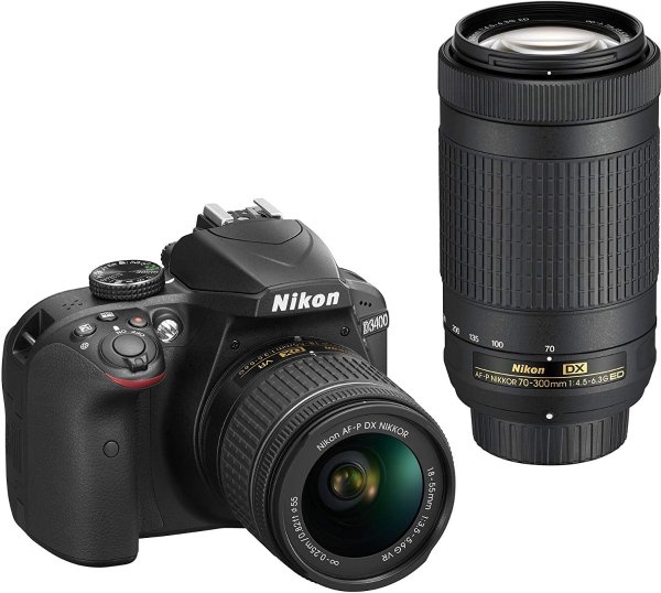 Nikon D3400 APS-C 单反 + 18-55mm & 70-300mm 镜头