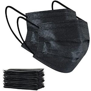 $13 100Pcs Disposable Face Masks, Black Face Mask, 3 Ply Disposable Mask: Amazon.com: Tools & Home Improvement 100个$13