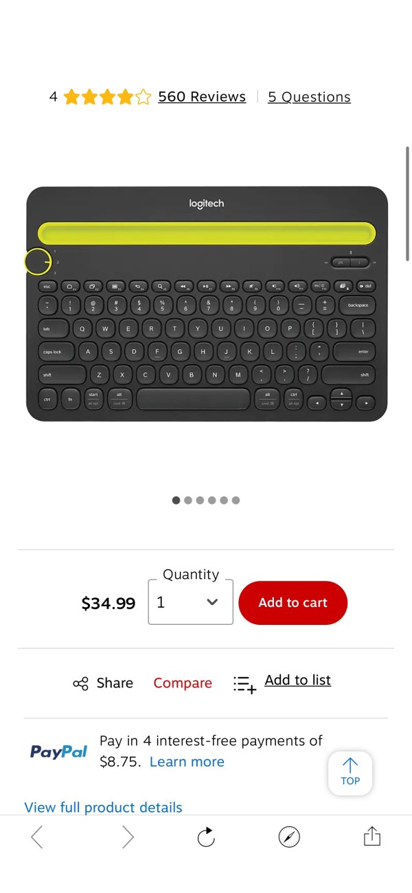 Logitech K480 Wireless Bluetooth Keyboard, Multi-Device, Black (920-006342) | Staples