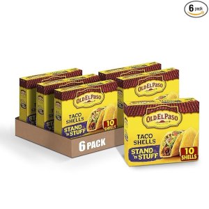 Old El Paso Stand 'N Stuff Taco Shells, Gluten Free, 10-count (Pack of 6)