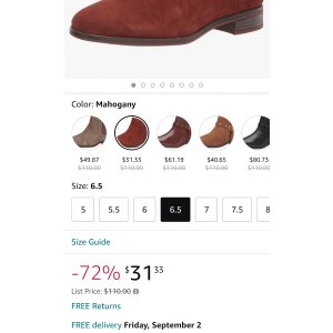 $31.33 Clarks 女士短靴,Amazon官方直营