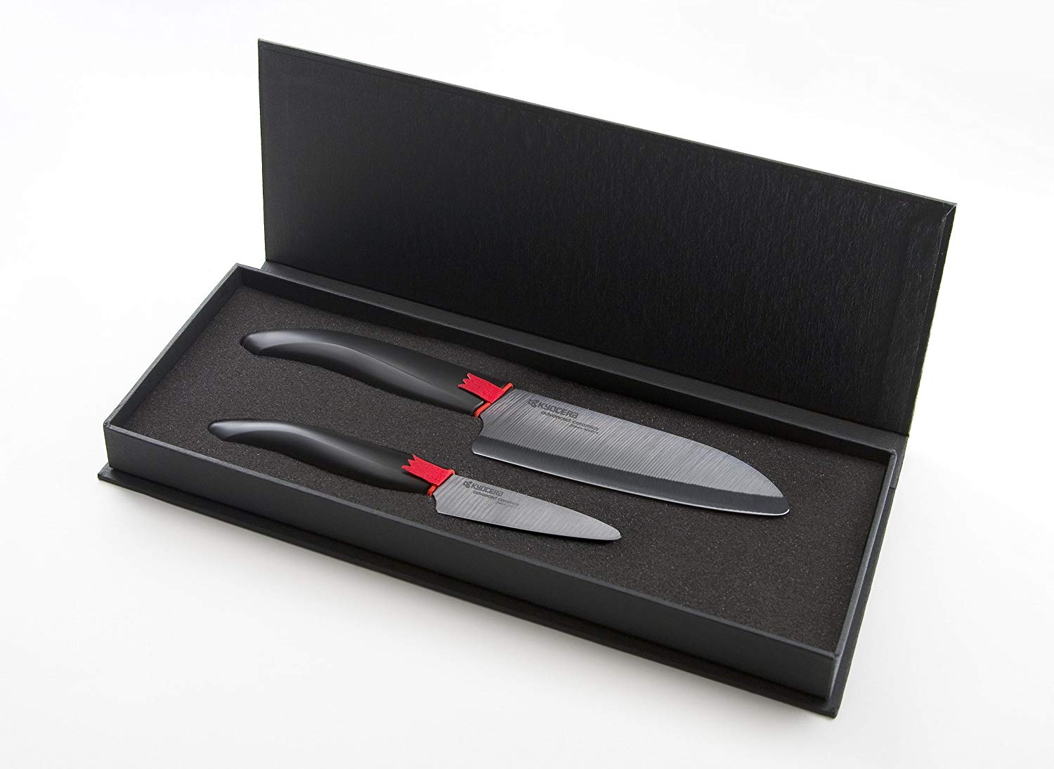 Kyocera 陶瓷刀2把礼盒装，黑色，比白色更锋利