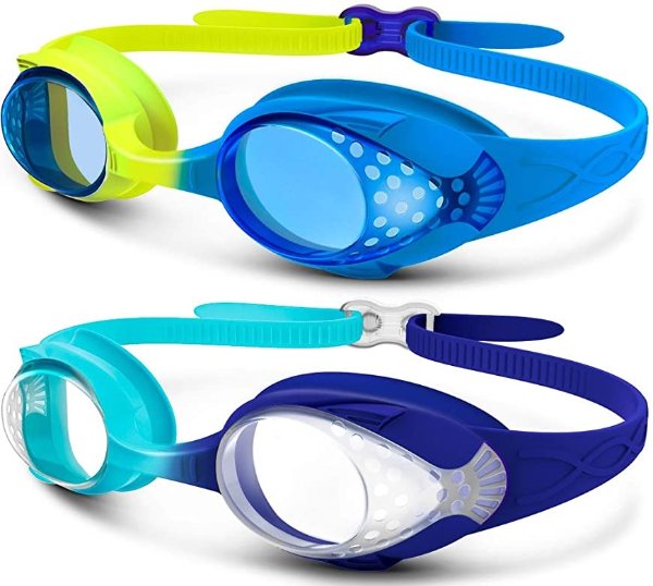 OutdoorMaster Kids Swim Goggles 2 Pack