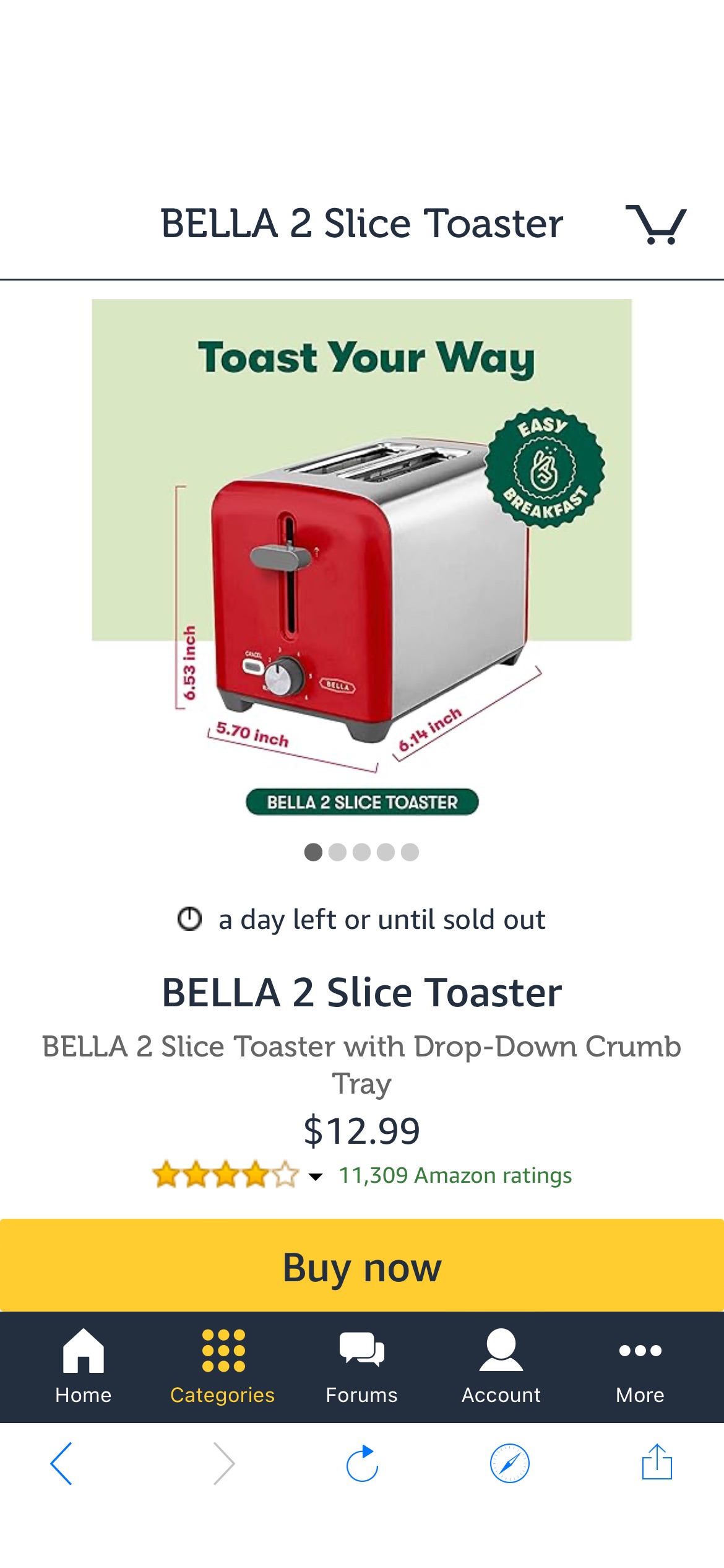 BELLA 2 Slice Toaster