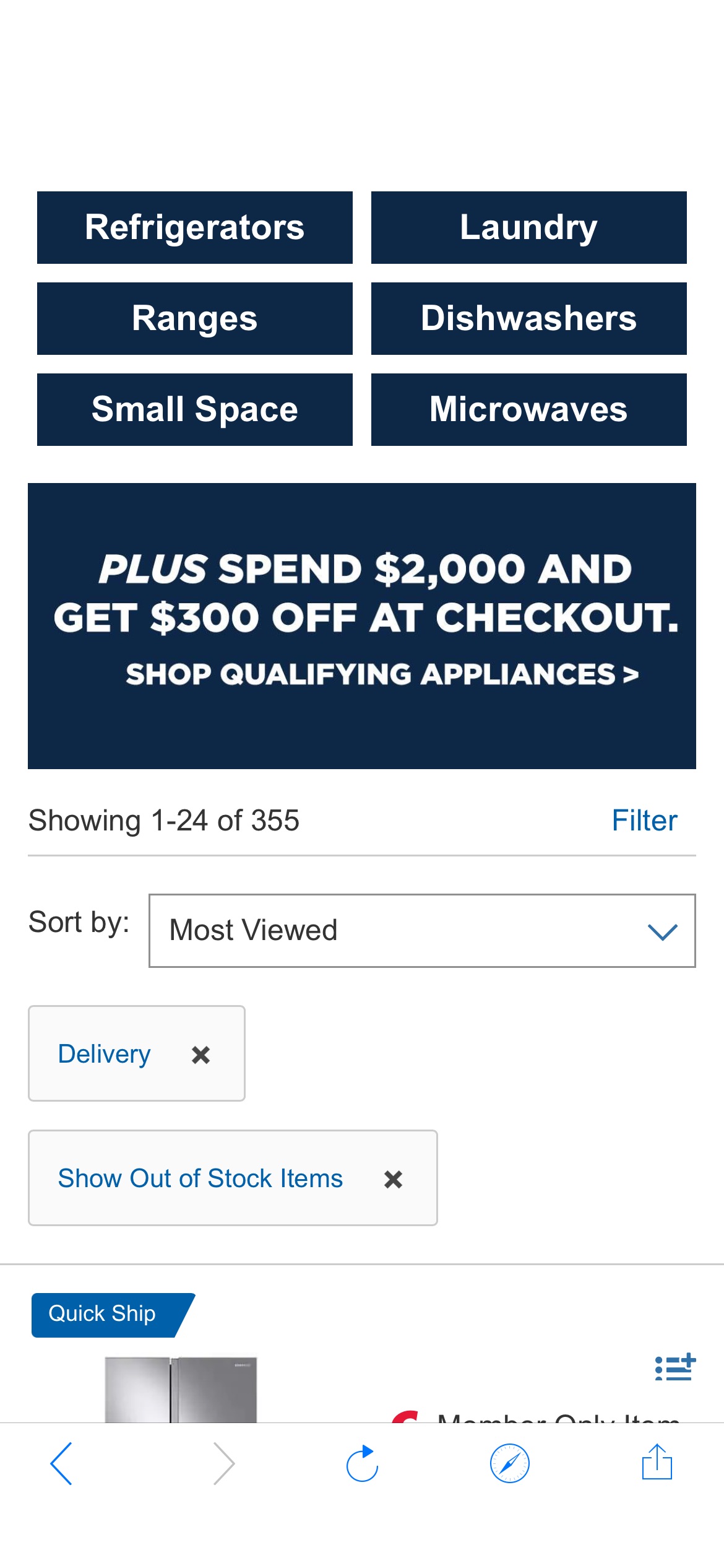 Costco president’s day appliance savings sale