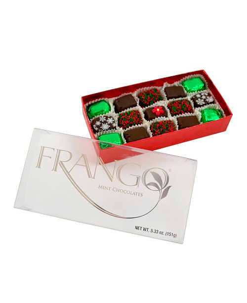 Frango巧克力礼盒 Holiday Deco Dark Mint 15 Piece Box of Chocolates