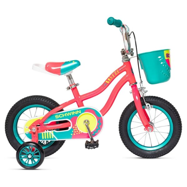 12" Breeze Girls Child Bike with Basket, Pink