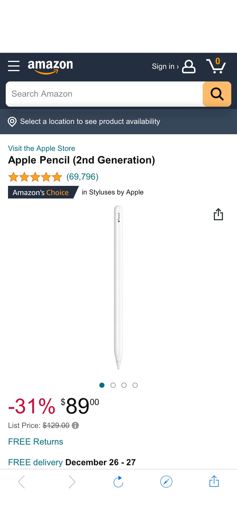 Amazon.com: Apple Pencil (2nd Generation) : Cell Phones & Accessories