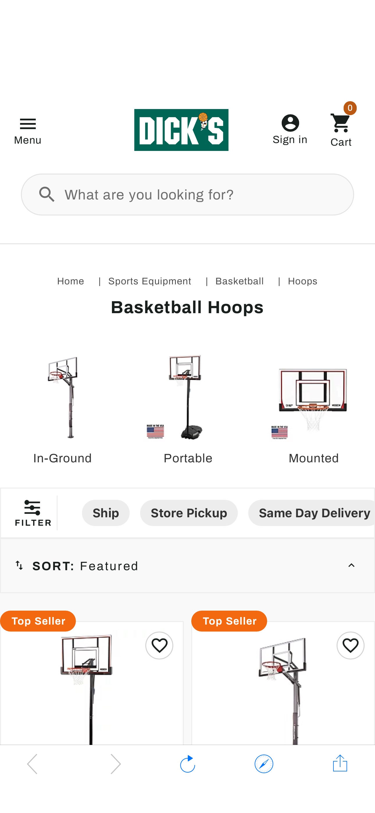 Basketball Hoops | Free Curbside Pickup at DICK'S Get up to 50% off basketball hoops at Dick's Sporting Goods. We recommend this Goaliath 60" Ignite In-Ground Basketball Hoop which drops from $1,899.9