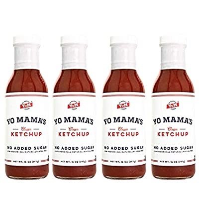 Yo Mama’s 经典口味番茄酱14oz 4瓶，无糖低碳水更健康
