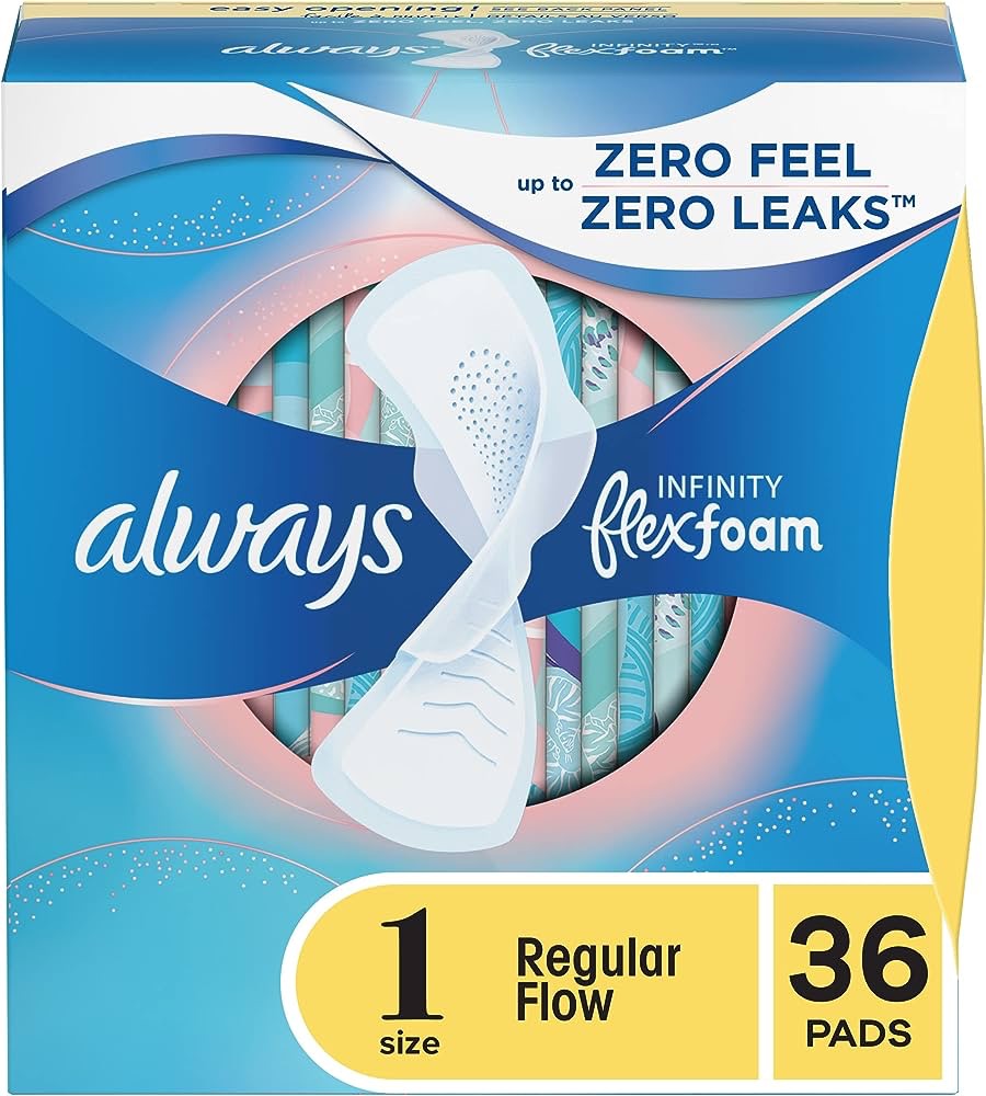 Always, Infinity With FlexFoam Pads For Women, Size 1, Regular Absorbency With Wings, 36 Count : Amazon.ca: Health & Personal Care