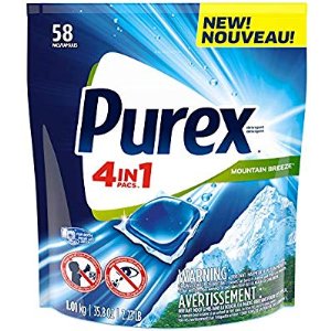 Purex 4-in-1 Laundry Detergent pacs, 58 Count
