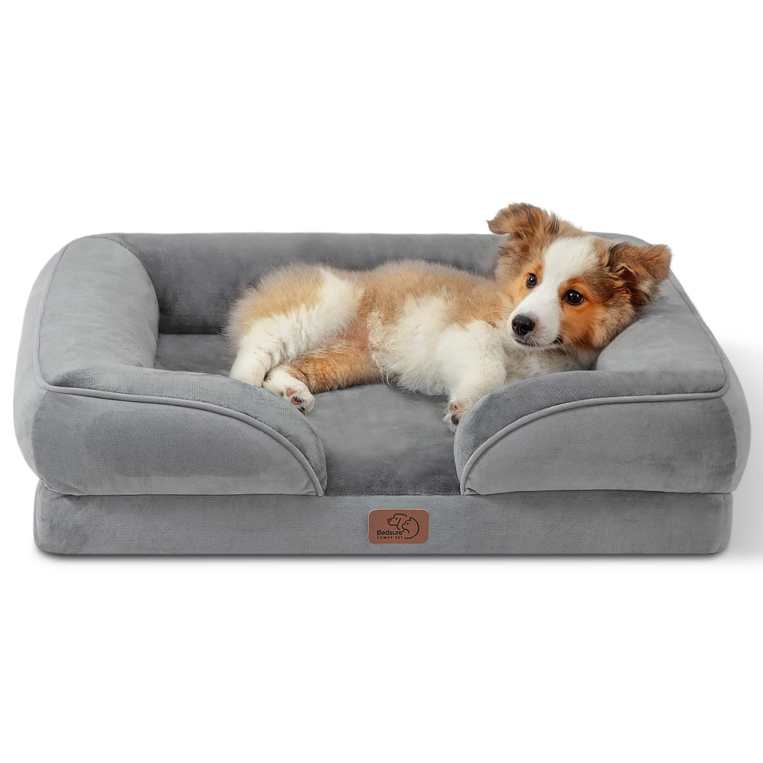 Bedsure Orthopedic Dog Bed Medium - Medium Dog Bed Waterproof, Foam Sofa with Removable Washable Cover, Waterproof Lining and Nonskid Bottom Couch, 28x23x7 Inches, Grey : Amazon.ca: Pet Supplies