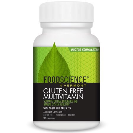 FoodScience of Vermont - Gluten Free Multivitamin, Everyday Health Vitamin Supplement, 90 Capsules - Walmart.com维他命gluten free