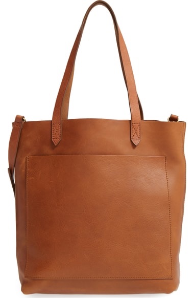 Madewell中号皮革Transport Tote在Nordstrom有7.5折