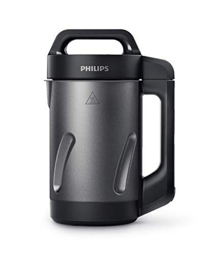 Amazon.com: Philips Viva Collection SoupMaker, 1.2 L, Makes 2-4 servings, 6 Pre-set Programs, SoupPro Technology, Soup in Less than 18 Minutes, Eeasy Clean, Recipe Book, Black and Stainless Steel (HR2