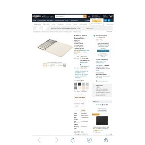 $1.71 Amazon.com: Amazon Basics Drying Rack - 18x24 (46x70cm) (46x70cm) - Linen/Black: Kitchen & Dining沥水架