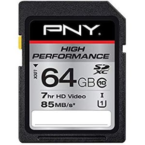PNY 高性能64GB SDXC 85MB/秒读取 存储卡