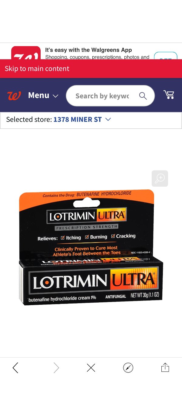Lotrimin Ultra Antifungal Athletes Foot Cream | Walgreens