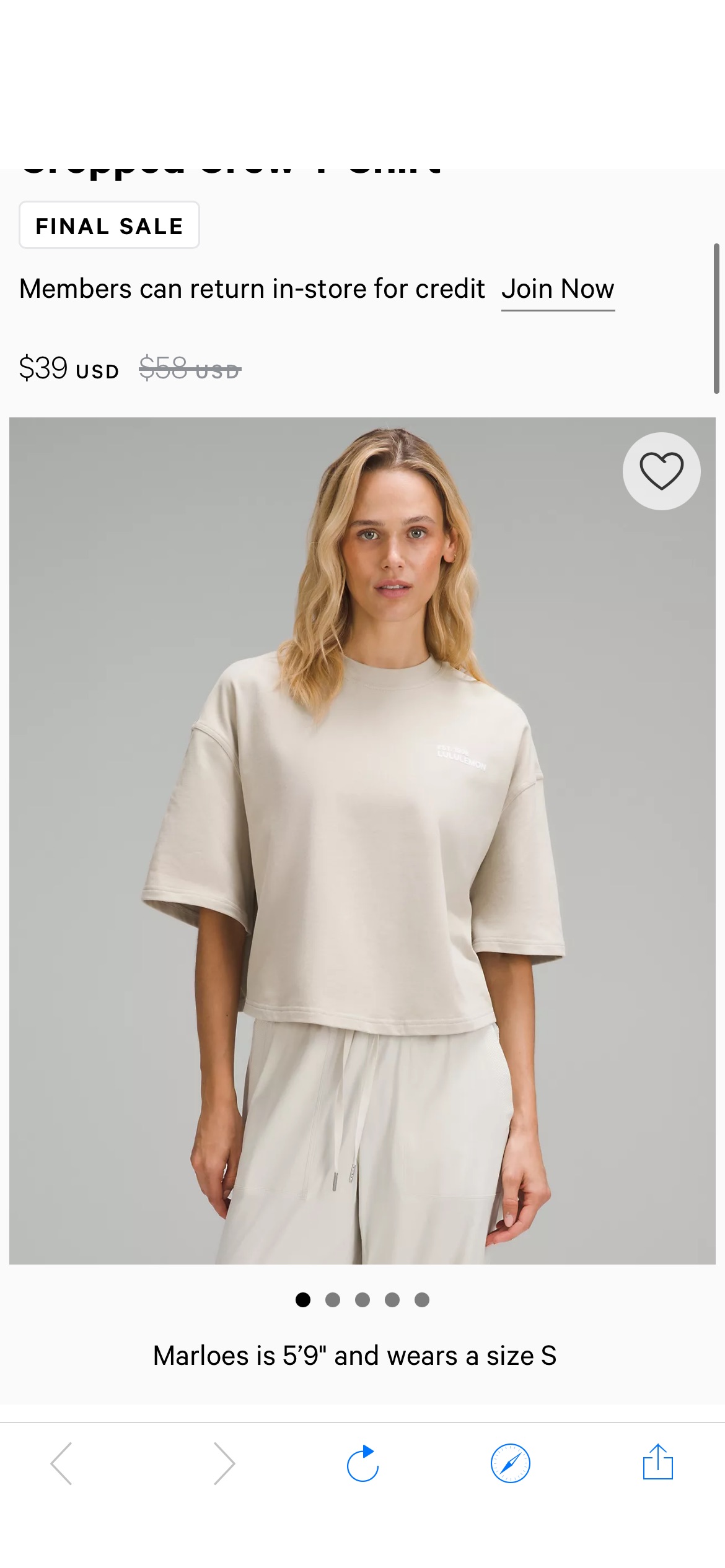 Brushed Heavyweight Cotton Cropped Crew T-Shirt | Women's Short Sleeve Shirts & Tee's | lululemon