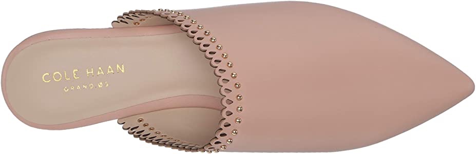 Amazon.com | Cole Haan Women's Raelyn Mule Shoe Loafer, Mahogany Rose Leather/Gold Studs, 8 B US | Mules & Clogs 女士穆勒鞋