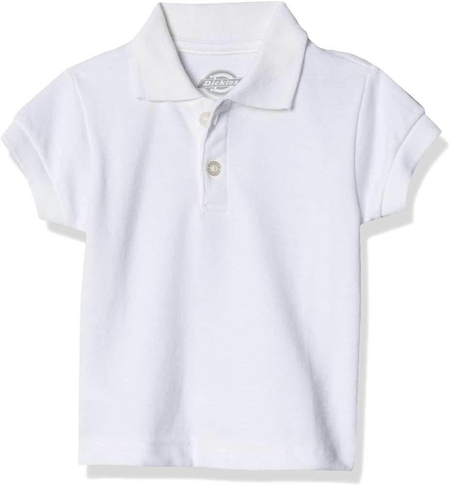 Dickies Boys' Short Sleeve Polo, White, 2T: School Uniform Polo Shirts: Clothing, Shoes & Jewelry