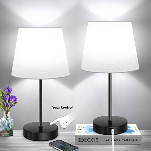 Lakumu Set of 2 Dimmable Touch Control Table Lamps