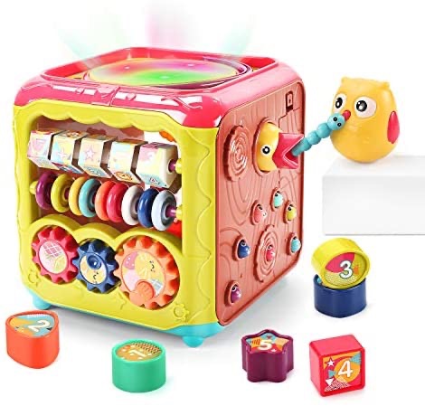 CUTE STONE 六合一宝宝方块玩具Baby Activity Cube Toys