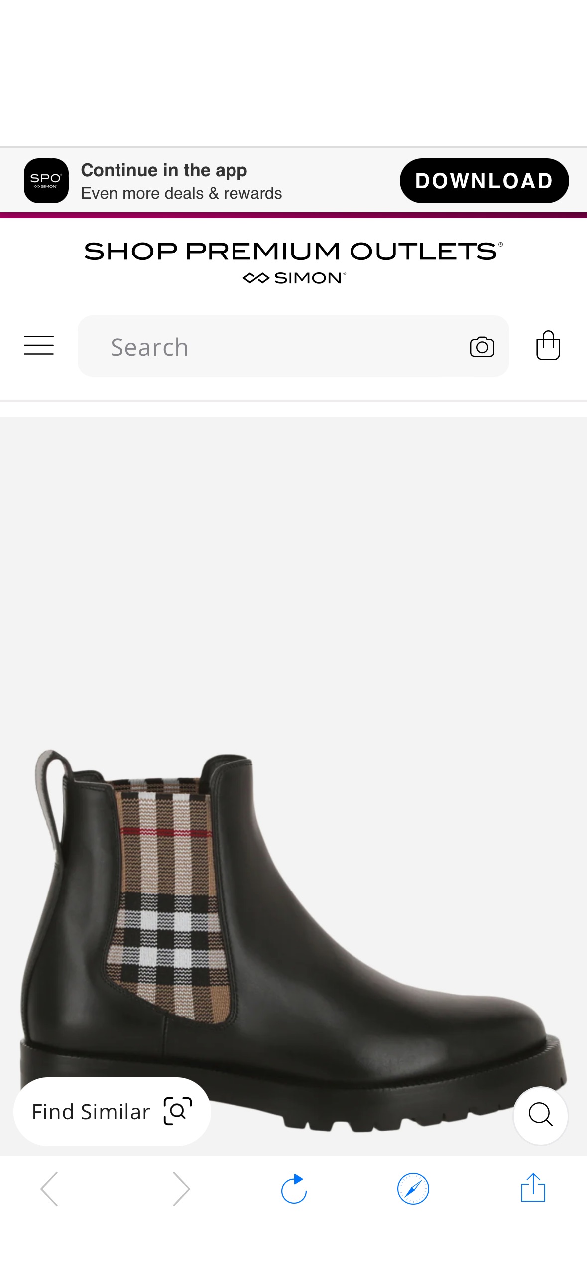 Burberry Check Leather Ankle Boots | Shop Premium Outlets