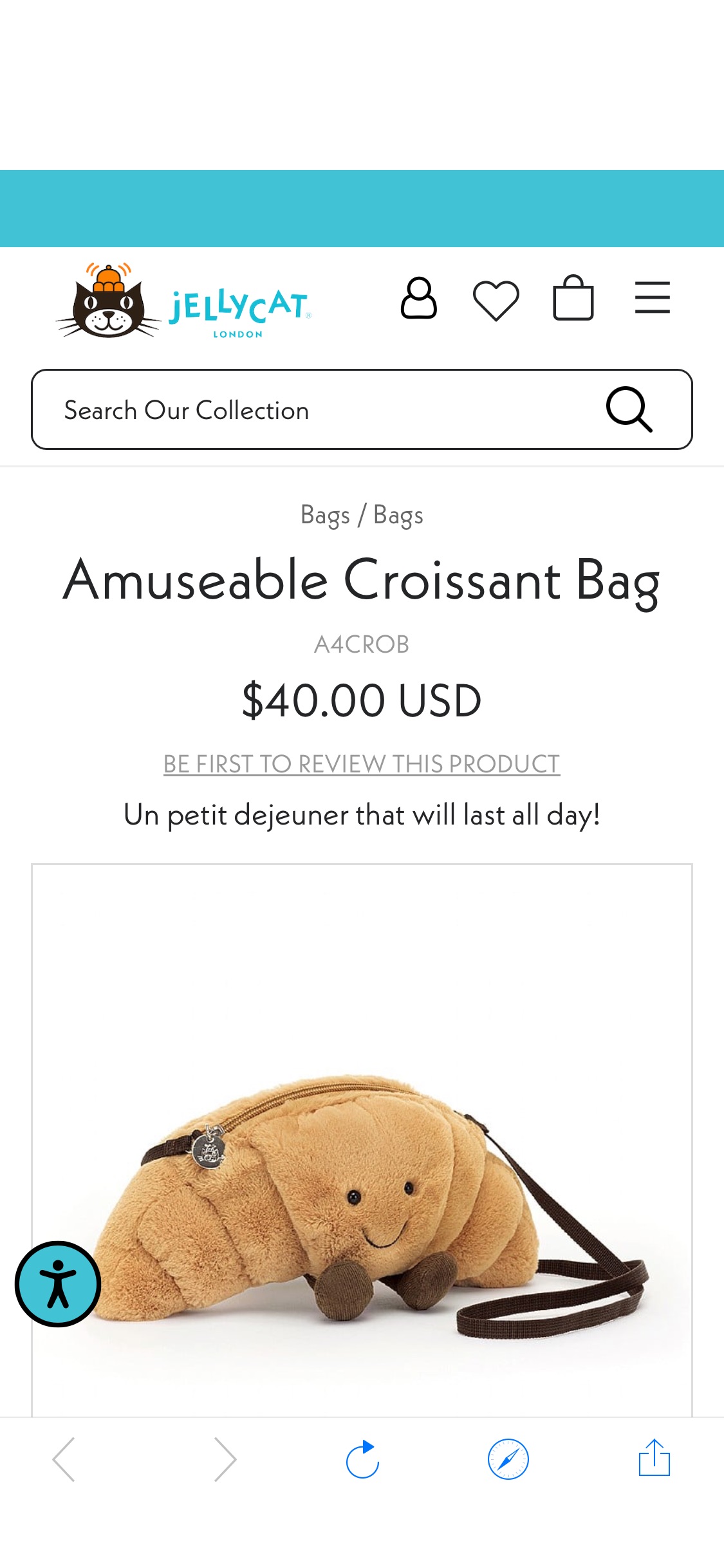Amuseable Croissant Bag | Bags | Jellycat