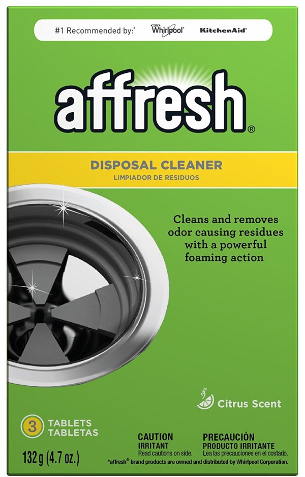 Affresh 洗碗机、洗衣机和厨房食物粉碎机清洁片套装 3片