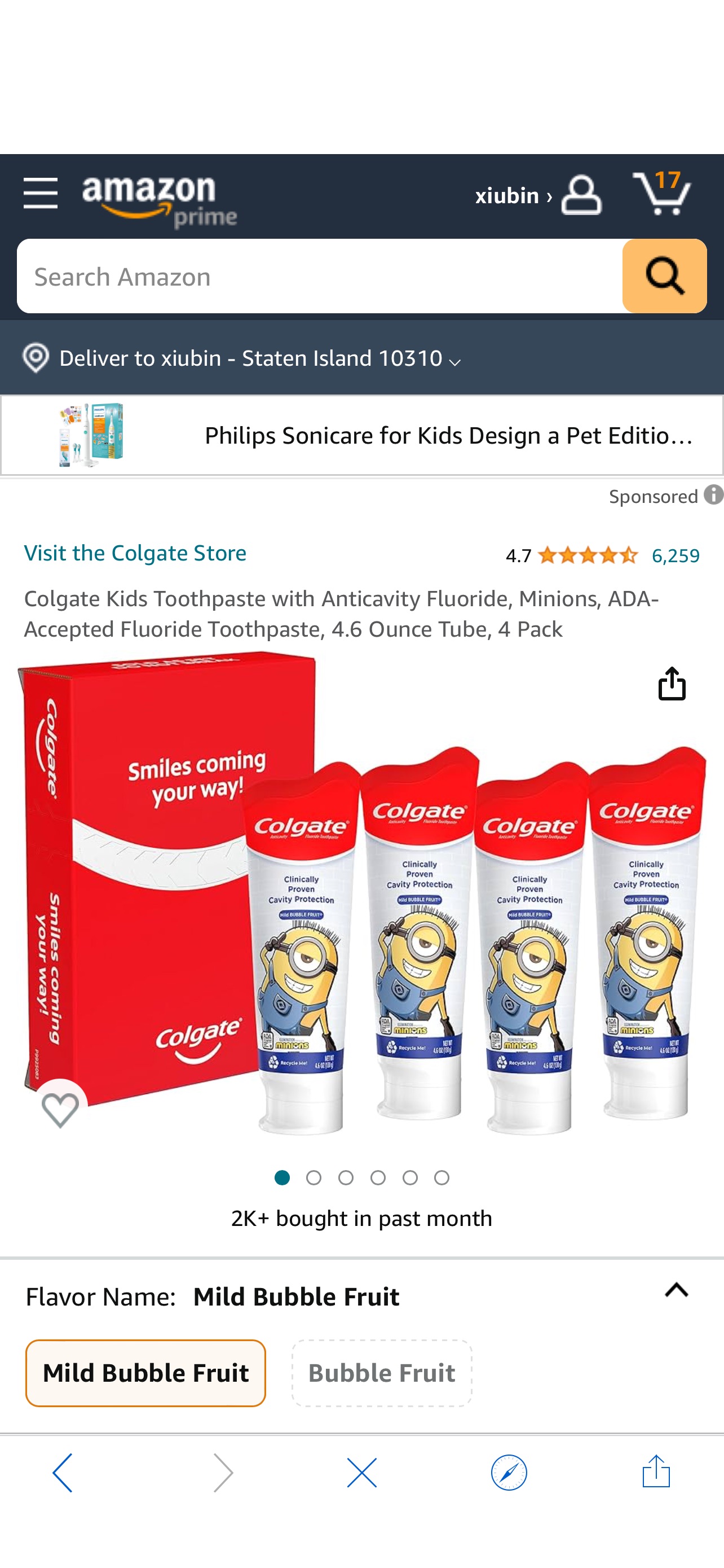 Amazon.com: Colgate Kids Toothpaste with Anticavity Fluoride, Minions, ADA-Accepted Fluoride Toothpaste, 4.6 Ounce Tube, 4 Pack : Health & Household