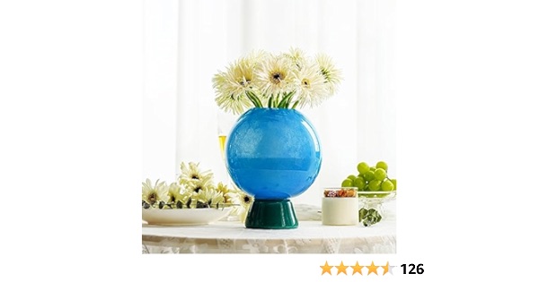8英寸蓝色吹制玻璃花瓶

折扣码: 3L25NRJ6

原价$15.98, 现代玻璃花瓶采用人工吹制技术手工制作，这款花瓶的圆形形状和充满活力的蓝色为任何空间增添了一抹优雅。