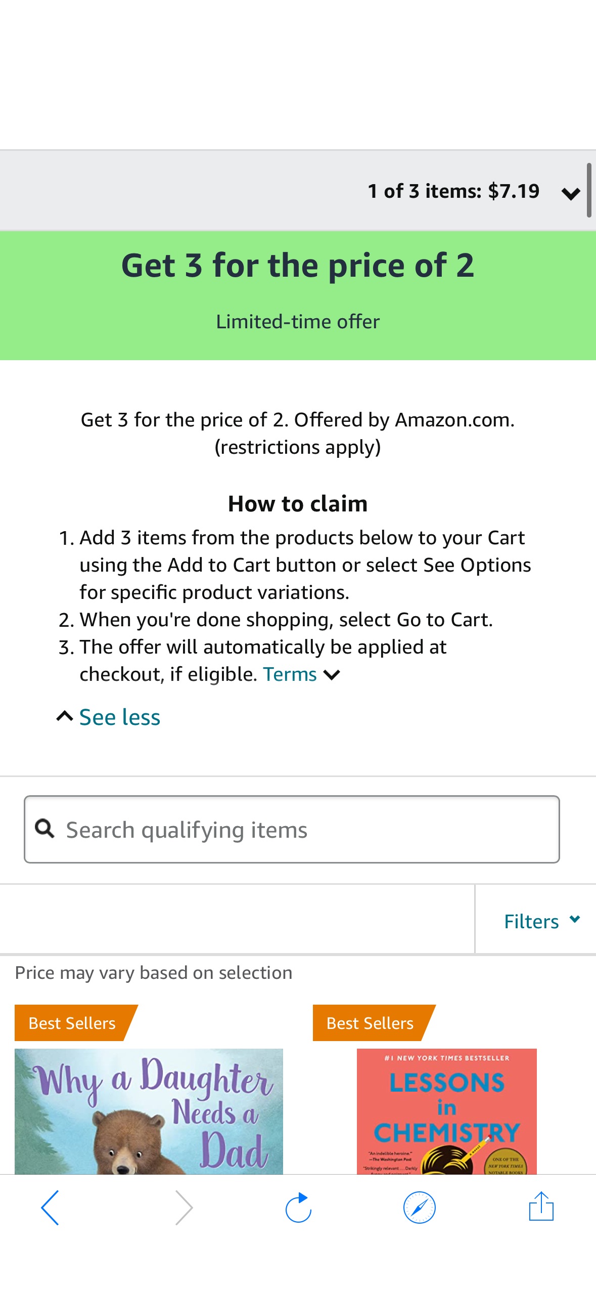 Amazon.com: Get 3 for the price of 2 promotion儿童图书