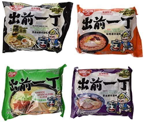 Demae Ramen Variety Pack (Tonkotsu Series) (Pack of 16 with 4 Each Flavor)