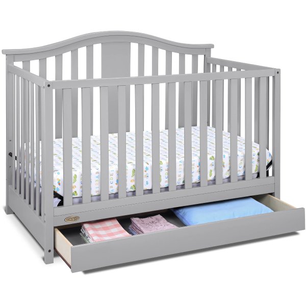Solano 4 in 1 Convertible Crib with Drawer Pebble Gray