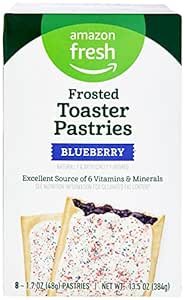 Amazon Fresh, Frosted Blueberry Toaster Pastries, 8 Count