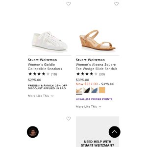 Stuart Weitzman - Bloomingdale s 7.5折 或 每满100送25礼卡