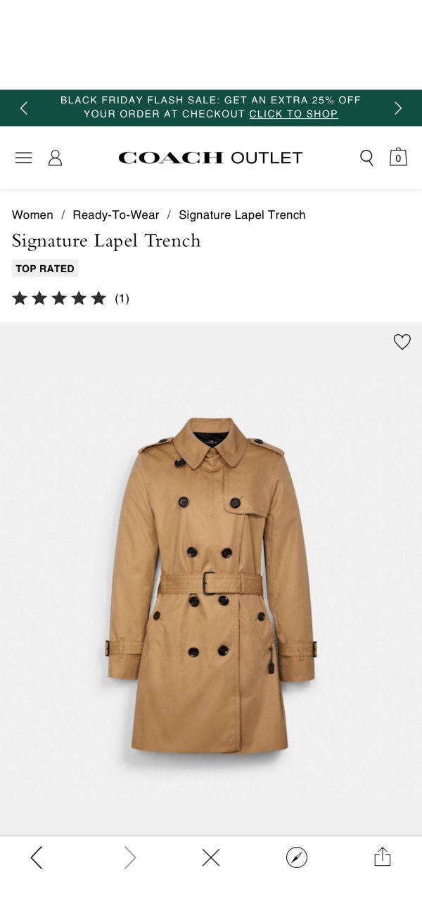 COACH® Outlet | Signature Lapel Trench