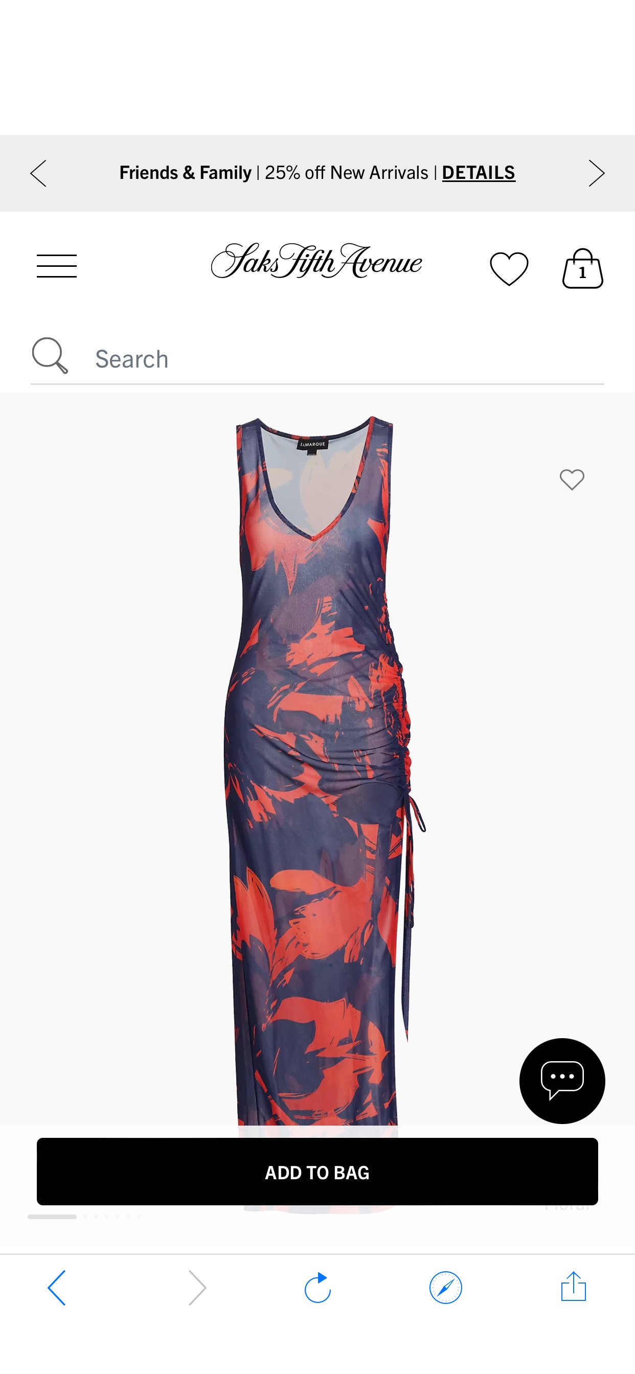 Shop Lamarque Hadyl Printed Mesh Maxi Dress | Saks Fifth Avenue