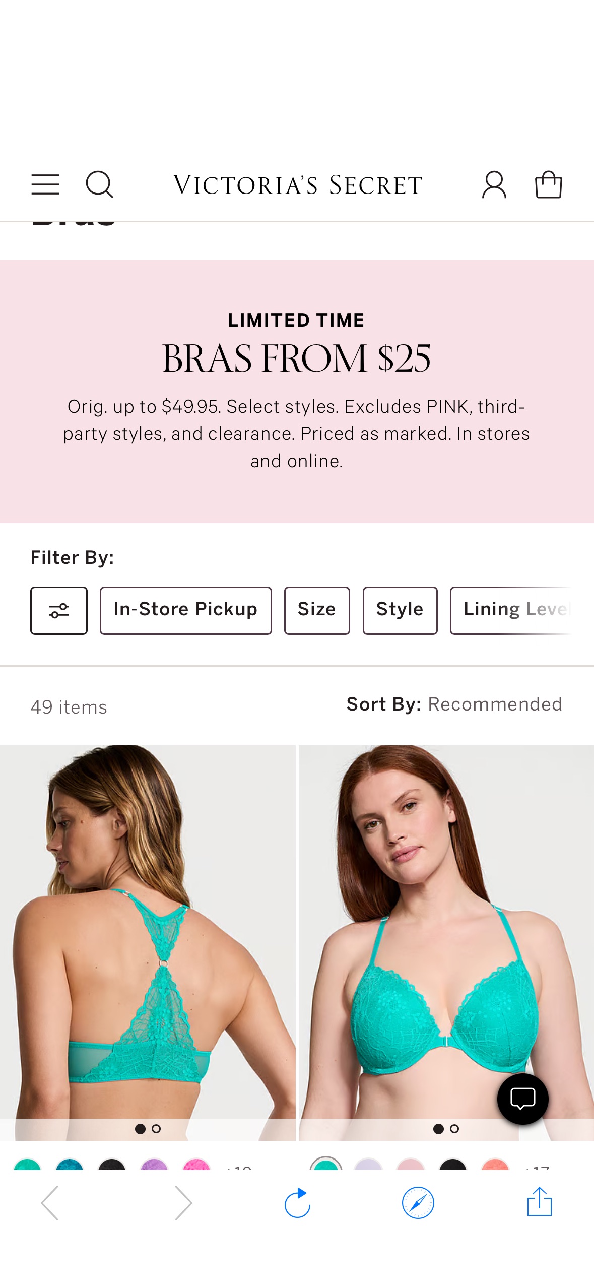LIMITED TIME
BRAS FROM $25