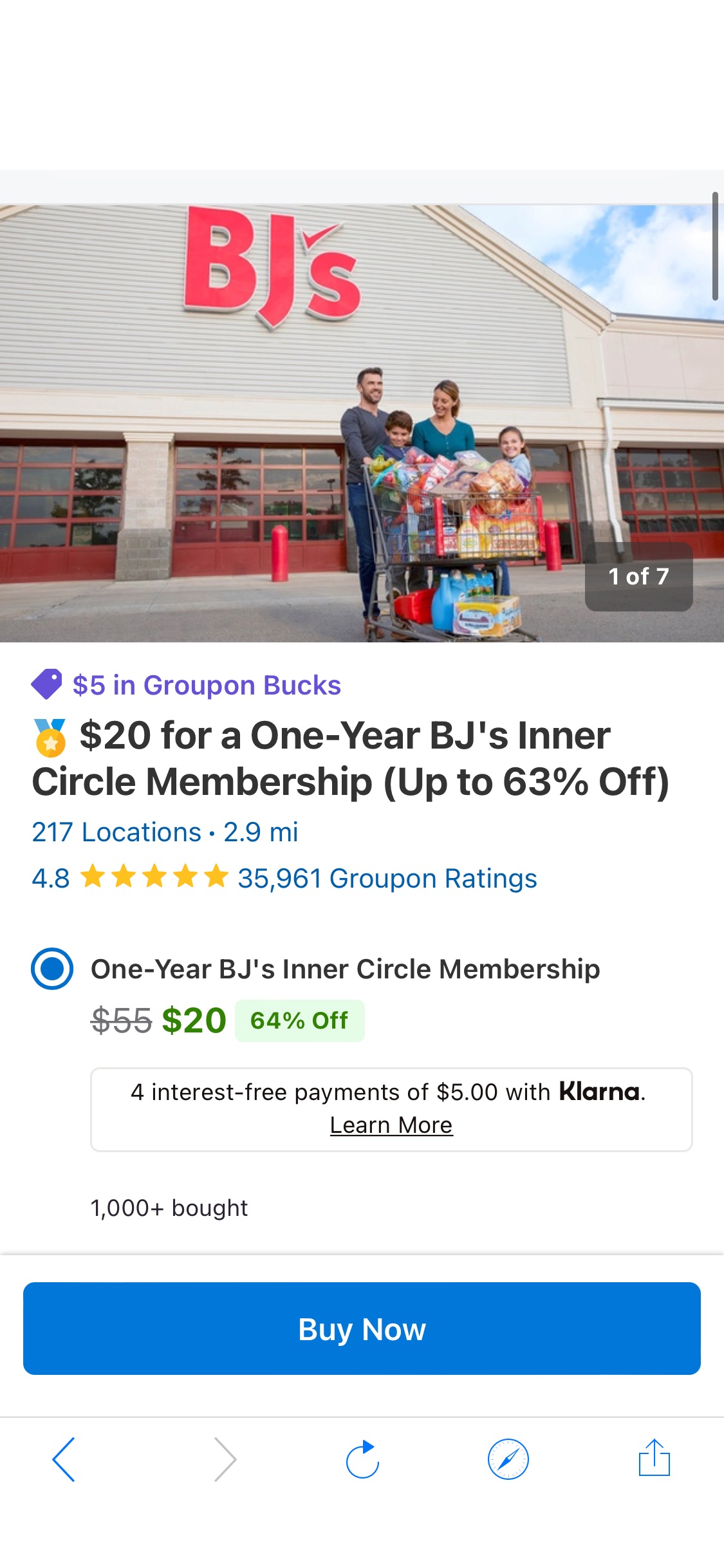 BJ's Wholesale Club - From $20 | Groupon会员