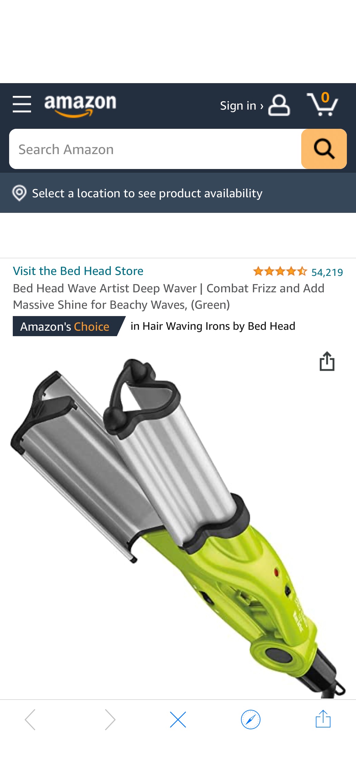 Amazon.com: Bed Head Wave Artist Deep Waver | Combat Frizz and Add Massive Shine for Beachy Waves, (Green) : 卷发棒Beauty & Personal Care